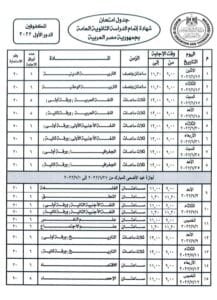 وزير التربية والتعليم يعتمد جداول امتحانات الدور الأول للثانوية العامة للعام الدراسي